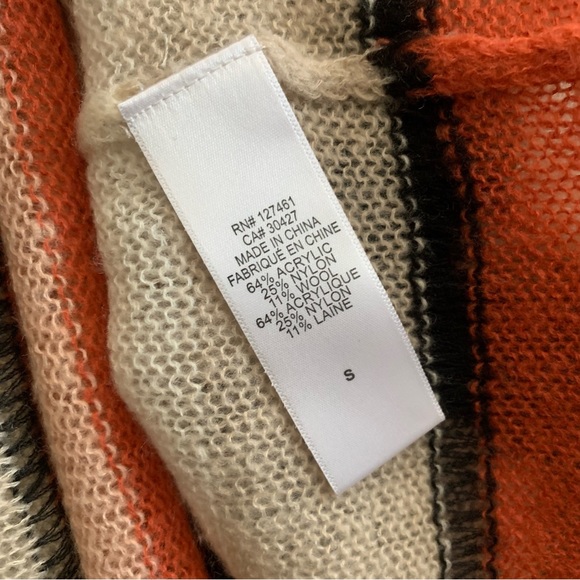 WILDFOX Long Sleeve Stripes Sweater Size S Multicolored Thin Knit Sahara Phoebe - Picture 7 of 10